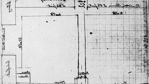 奥姆斯特德博彩平台网址大全平面图(哈特福德CT) (Thomas Pynchon校长的建筑选址图-奥姆斯特德信件1875年3月4日)平面图(图纸)